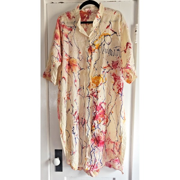 n.michautouchkine creations Dresses & Skirts - n.michautouchkine creations Pacific painted original shirt dress O/S